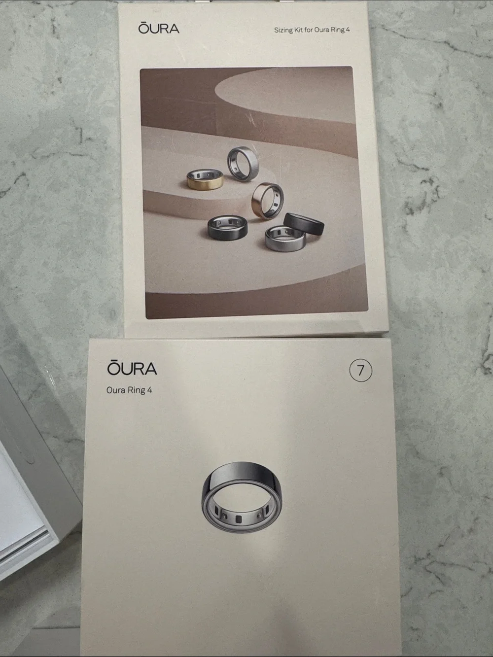 Oura Ring 4 SILVER size 7 and Oura Ring 4 sizing kit